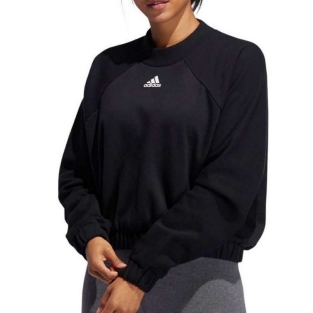 Adidas Crop Elastic waist Sweatshirt Black Size XS